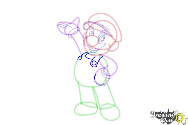 How to Draw Mario Step by Step - Step 12