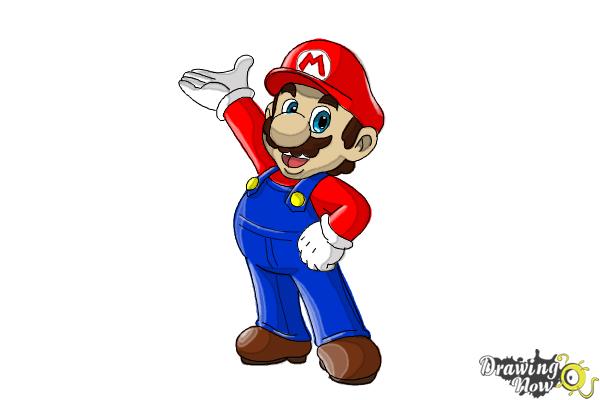 How to Draw Mario Step by Step - Step 14