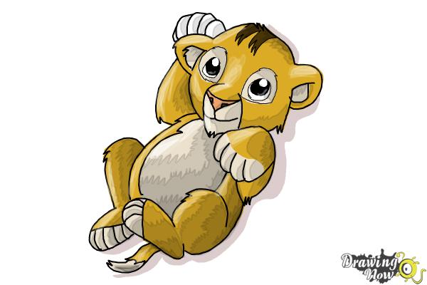 How to Draw a Baby Lion - Step 9