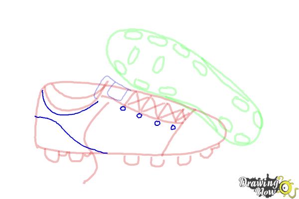 How to Draw Soccer Cleats - Step 14