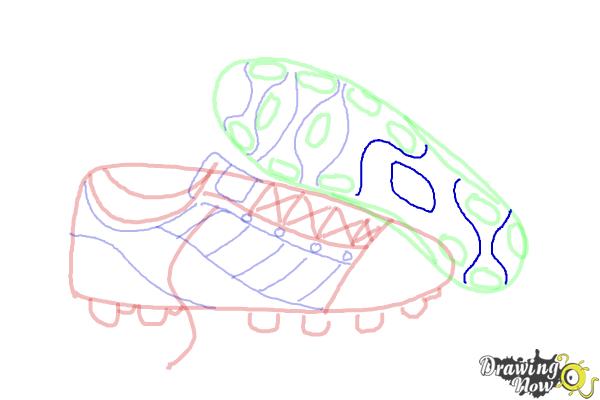 How to Draw Soccer Cleats - Step 17