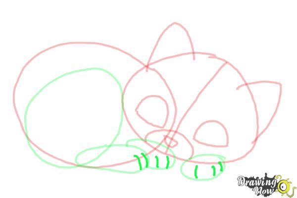 How to Draw a Baby Cat - Step 7