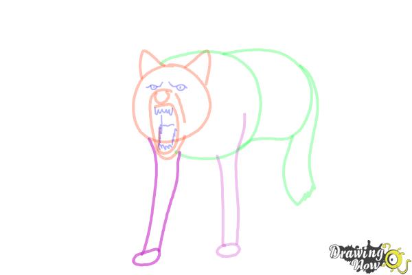 How to Draw a Wolf Step by Step - Step 8 How to Draw a Wolf Step by Step - Step 8