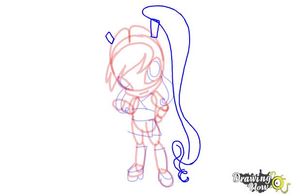 How to Draw Flora'S Pixie, Chatta from Winx - Step 11