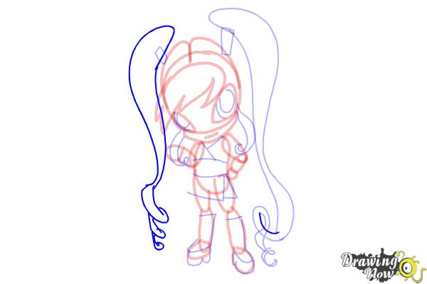 How to Draw Flora'S Pixie, Chatta from Winx - Step 12