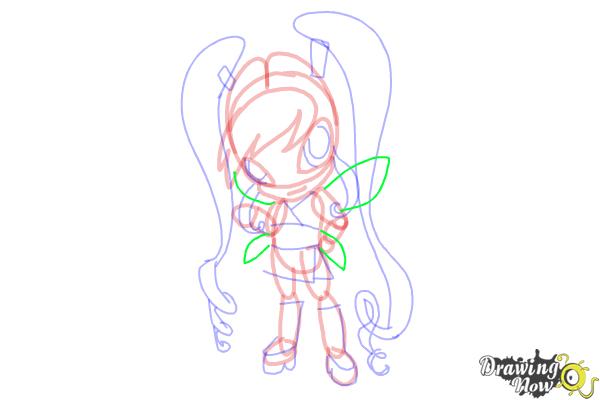 How to Draw Flora'S Pixie, Chatta from Winx - Step 13