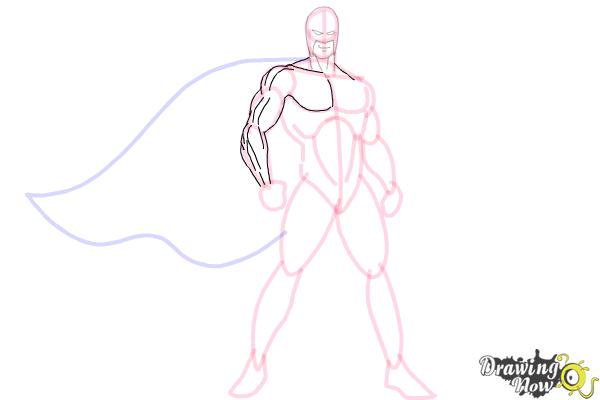 How to Draw a Superhero Body - Step 10
