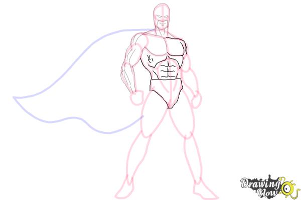 How to Draw a Superhero Body - Step 11