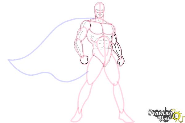 How to Draw a Superhero Body - Step 12