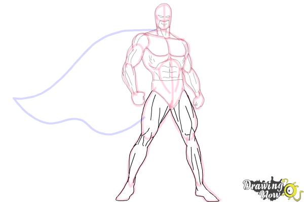 How to Draw a Superhero Body - Step 13