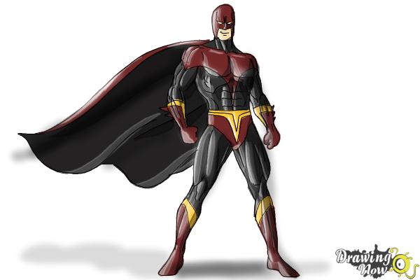 how to draw a superhero body step 15