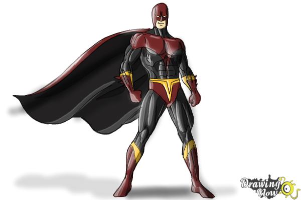 How to Draw a Superhero Body - Step 15