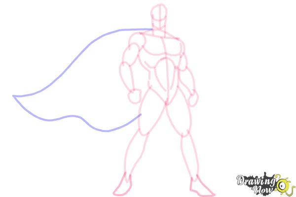 How to Draw a Superhero Body - Step 8
