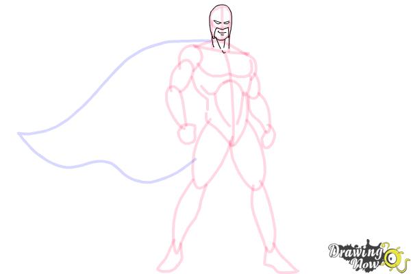 How to Draw a Superhero Body - Step 9