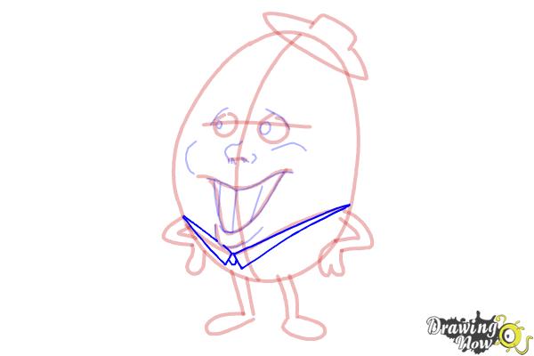 How to Draw Humpty Dumpty - Step 12