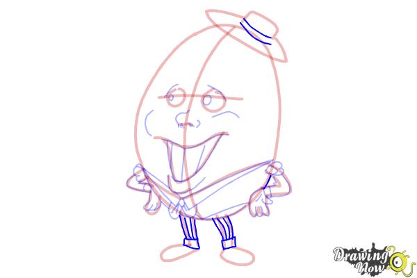 How to Draw Humpty Dumpty - Step 15