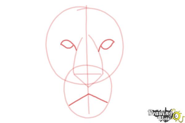 How to Draw a Lion Face - Step 4