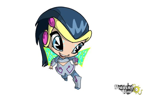 How to Draw Tecna'S Pixie, Digit from Winx - Step 12