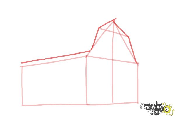 How to Draw an Old Farm House - Step 4