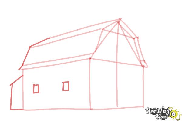How to Draw an Old Farm House - Step 6