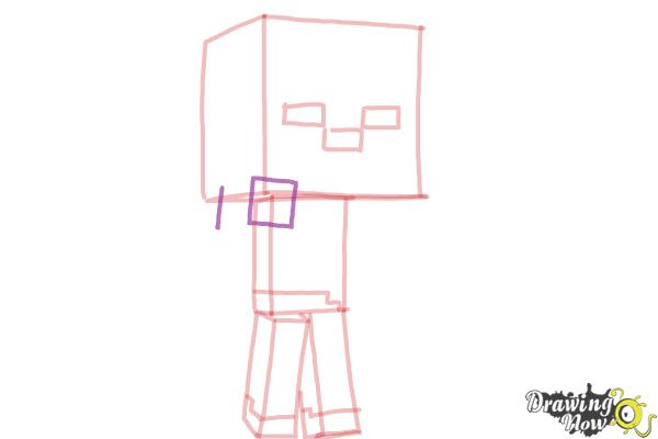 How to Draw a Chibi Zombie from Minecraft - Step 10
