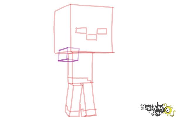 How to Draw a Chibi Zombie from Minecraft - Step 11