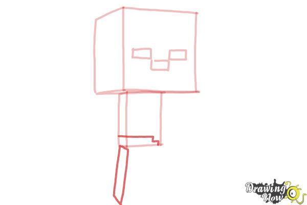 How to Draw a Chibi Zombie from Minecraft - Step 6
