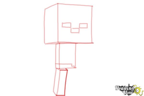 How to Draw a Chibi Zombie from Minecraft - Step 7