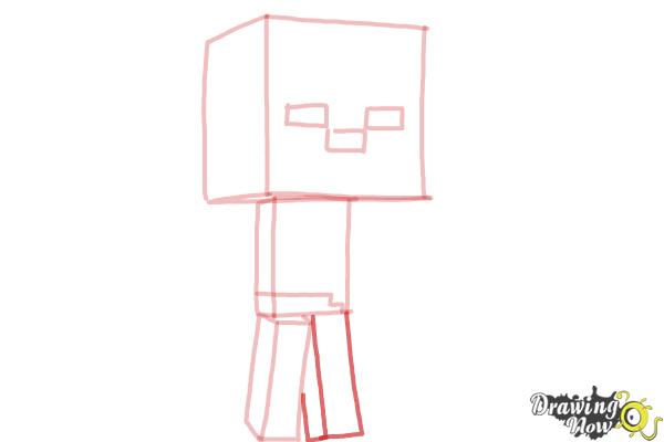 How to Draw a Chibi Zombie from Minecraft - Step 8