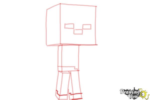 How to Draw a Chibi Zombie from Minecraft - Step 9