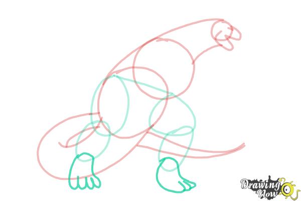 How to Draw Godzilla 2019 - Step 8