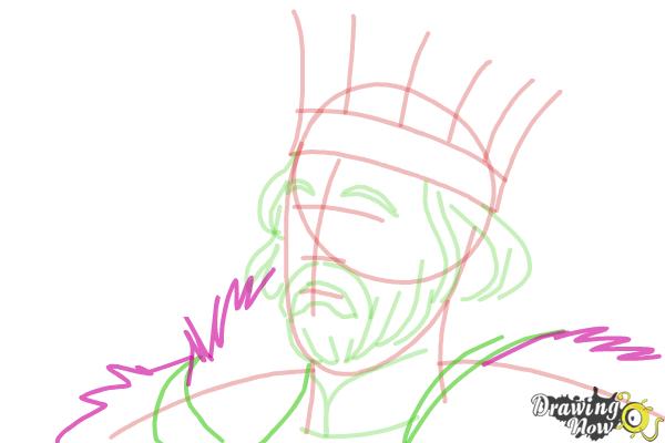 How to Draw King Stefan from Maleficent - Step 8