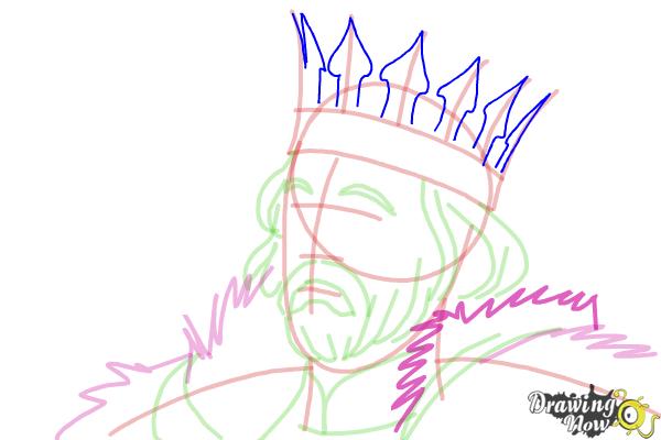 How to Draw King Stefan from Maleficent - Step 9