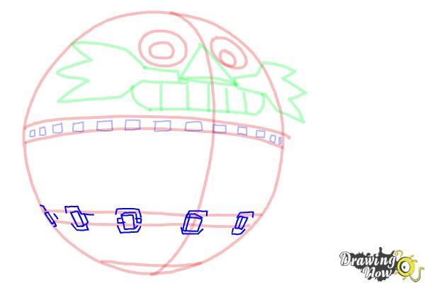 How to Draw Death Egg from Sonic - Step 6