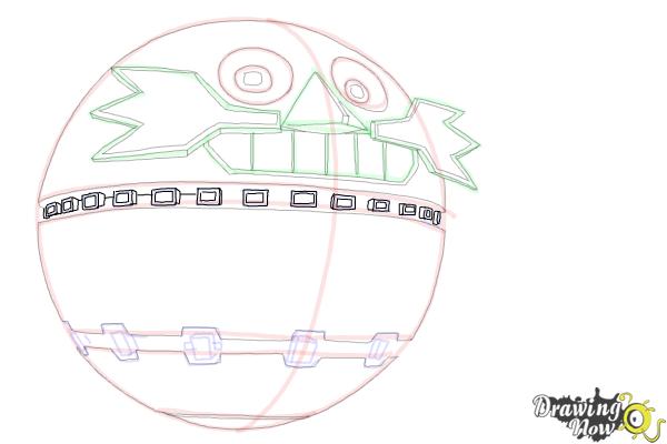 How to Draw Death Egg from Sonic - Step 9
