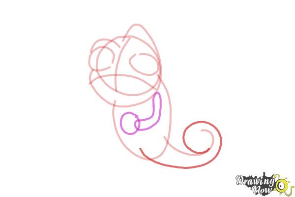 How to Draw Pascal from Tangled - Step 6