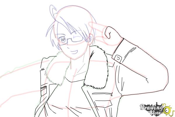 How to Draw America from Hetalia - Step 12 How to Draw America from Hetalia - Step 12