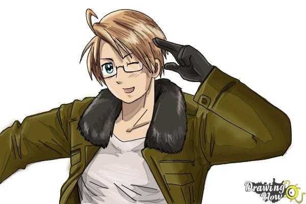 How to Draw America from Hetalia - Step 14 How to Draw America from Hetalia - Step 14