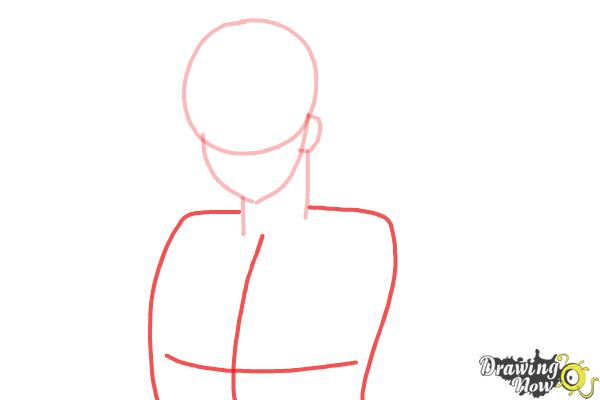 How to Draw America from Hetalia - Step 3 How to Draw America from Hetalia - Step 3