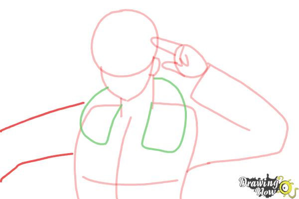 How to Draw America from Hetalia - Step 6 How to Draw America from Hetalia - Step 6