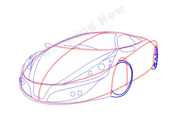 How to Draw a Cool Car - Step 10 How to Draw a Cool Car - Step 10