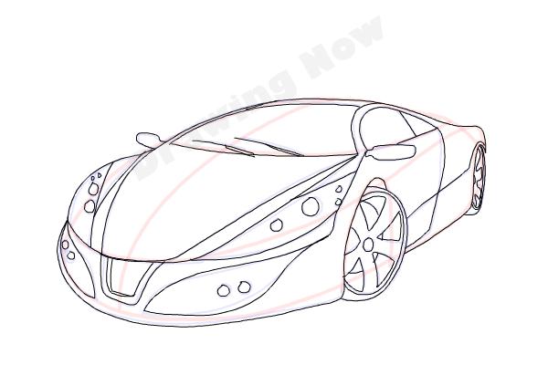 How to Draw a Cool Car - Step 12