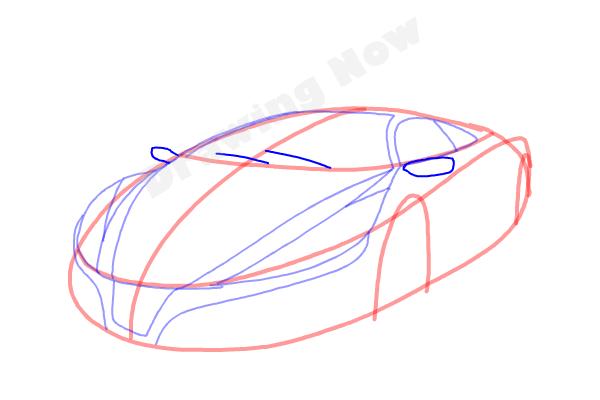 How to Draw a Cool Car - Step 7 How to Draw a Cool Car - Step 7