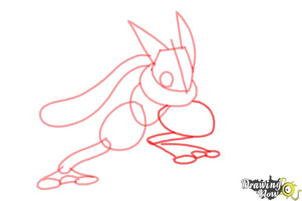 How to Draw Greninja from Pokemon X And Y - Step 5