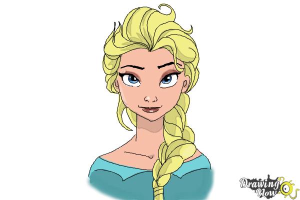 How to Draw Elsa Easy - Step 15