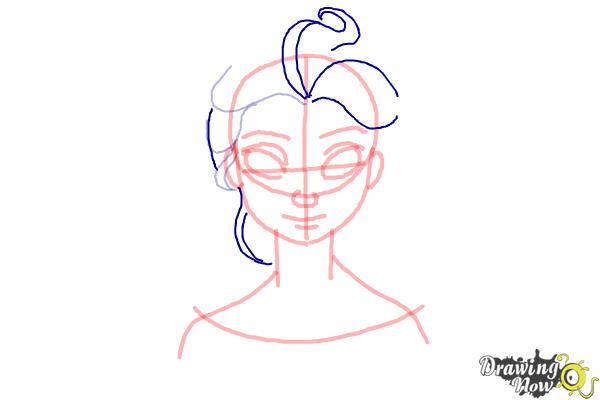 How to Draw Elsa Easy - Step 9