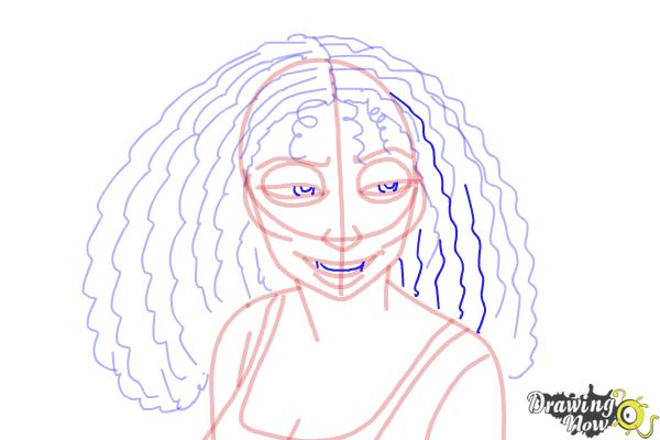 How to Draw Mother Gothel from Tangled - Step 10