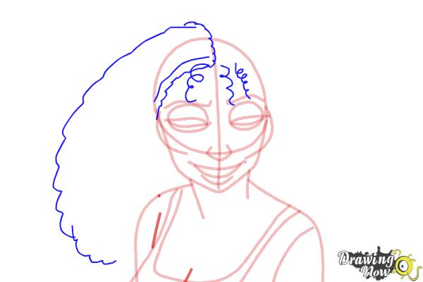 How to Draw Mother Gothel from Tangled - Step 7