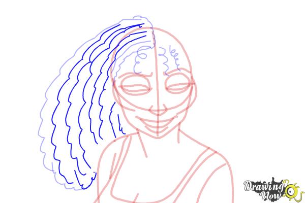 How to Draw Mother Gothel from Tangled - Step 8