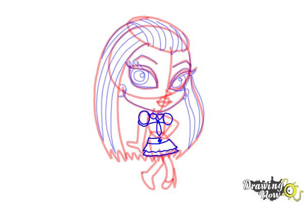 How to Draw Chibi Frankie Stein from Monster High - Step 8